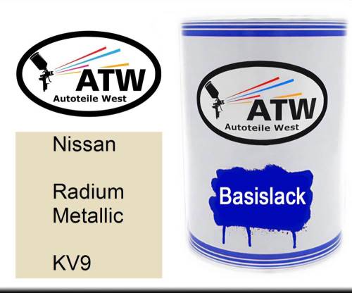 Nissan, Radium Metallic, KV9: 500ml Lackdose, von ATW Autoteile West.